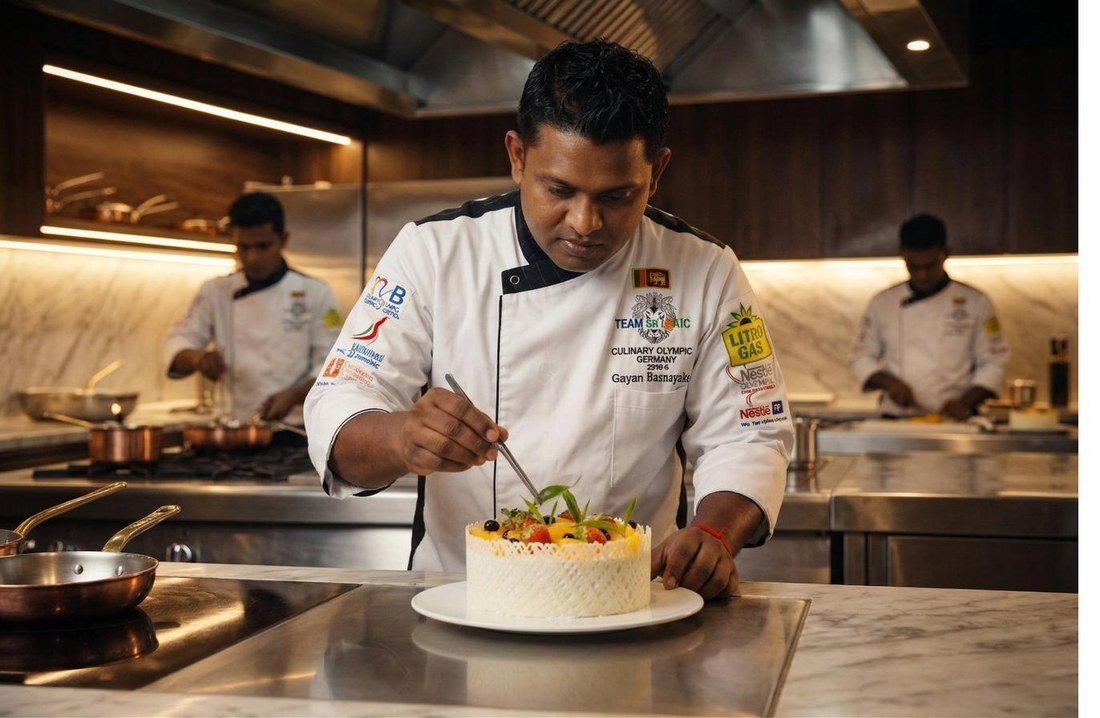 Chef Gayan crafting a food masterwork